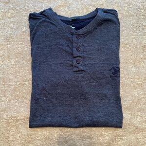 Men's Navy Blue Henley Shirt
